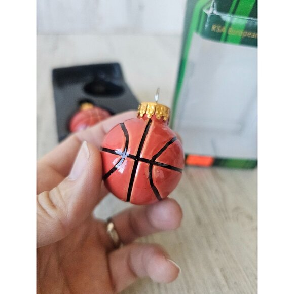 Ksa Kurt Adler basketball glass ornaments sport vintage Xmas set tree - Picture 6 of 7
